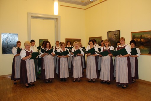 Fellépés Wrábel Sándor festőművész kiállításának megnyitóján (2014. október, Magyarországi Németek Háza)