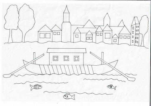 Ulmer Schachtel Ausmalschablone