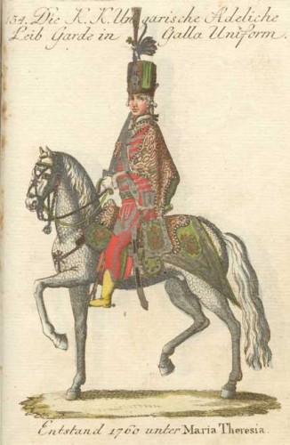 Dichter György Bessenyei in der Uniform der königlichen Leibwächtergarde (Bild: hotdog.hu) testor